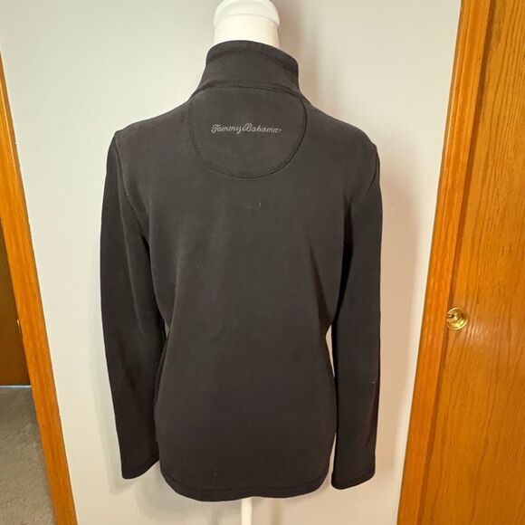 Tommy Bahama black full zip island loungewear casual jacket size S - Picture 6 of 9